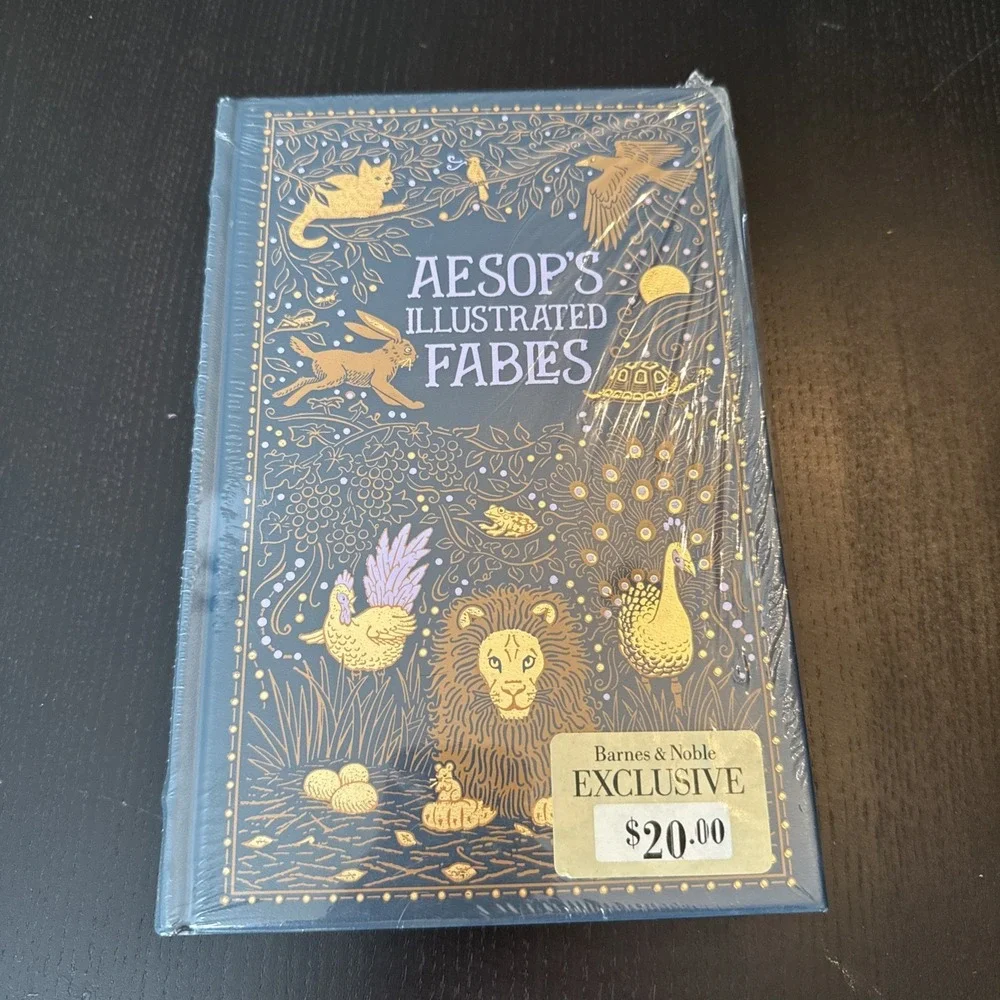 AESOPS ILLUSTRATED FABLES by Aesop Leather Bound Barnes & Noble NEW Sealed